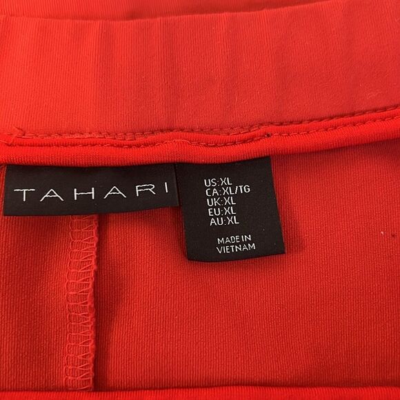 Tahari Women’s XL Dark Coral Hidden Pocket A Line Skirt for Spring 2024! - Picture 4 of 8
